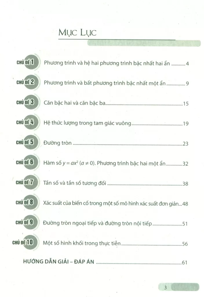TOÁN LỚP 9 - CÁC BÀI TOÁN THỰC TẾ (Theo chương trình GDPT 2018)